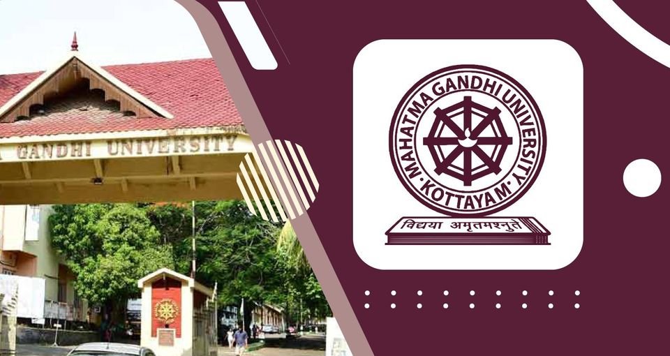 MG University campus building with the university seal